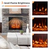 ARLIME 18” Electric Fireplace Insert, Small Recessed Firebox Heater w/Realistic