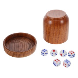FRCOLOR 1 Set Dice Shaker Cup with Lid Dices Cup Dices for Ktv Bar Party Games Board Accessories for Exciting Dice Fun