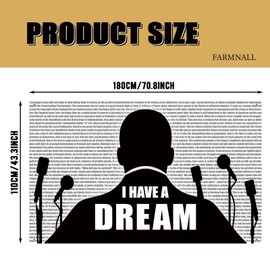 Martin Luther King Jr Backdrop MLK Day Decorations Photography Background Photo I Have A Dream Black History Month Decoration African American Decor Background