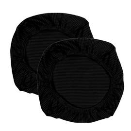 Yikko Elastic Stretch Spandex Chair Seat Covers Slipcovers Washable fit for Office Chairs,Dining Room Chairs,Bar Wedding Party Decor (2, Black)