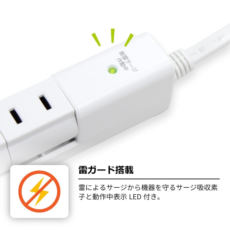 STYLED Rotating Magnetic Power Strip AC Outlet, 4 Outlets, 6.6