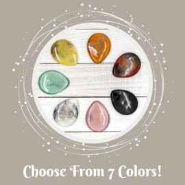 Touch Stone by The Clinging Cross | Worry Stone | Help Sooth Stress and Anxiety | Smooth Resin | Comforting and Simple Design Fits in Pocket | Quiet Fidget Toy for Teens and Adults (Glacier Blue)