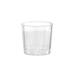 Party Essentials Deluxe/Elegance Hard Plastic 9-Ounce Party Cups/Old Fashioned Tumblers, 80-Count, Clear