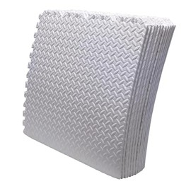 Venbytech for 12X Gym Floor Mat 24x24 EVA Foam Interlocking Exercise Fitness Puzzle Floor Whit