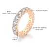 Women's diamond round 4mm engagement ring ，Eternity Bands Suitable for