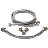 Premium Steam Dryer Hose Installation Kit - Stainless Steel Hoses,