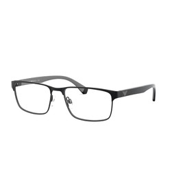 Emporio Armani EA1105 - anteojos de sol rectangulares para hombre, color negro mate, lente demo, 56 mm, Negro mate/lente de demostración., 56 mm