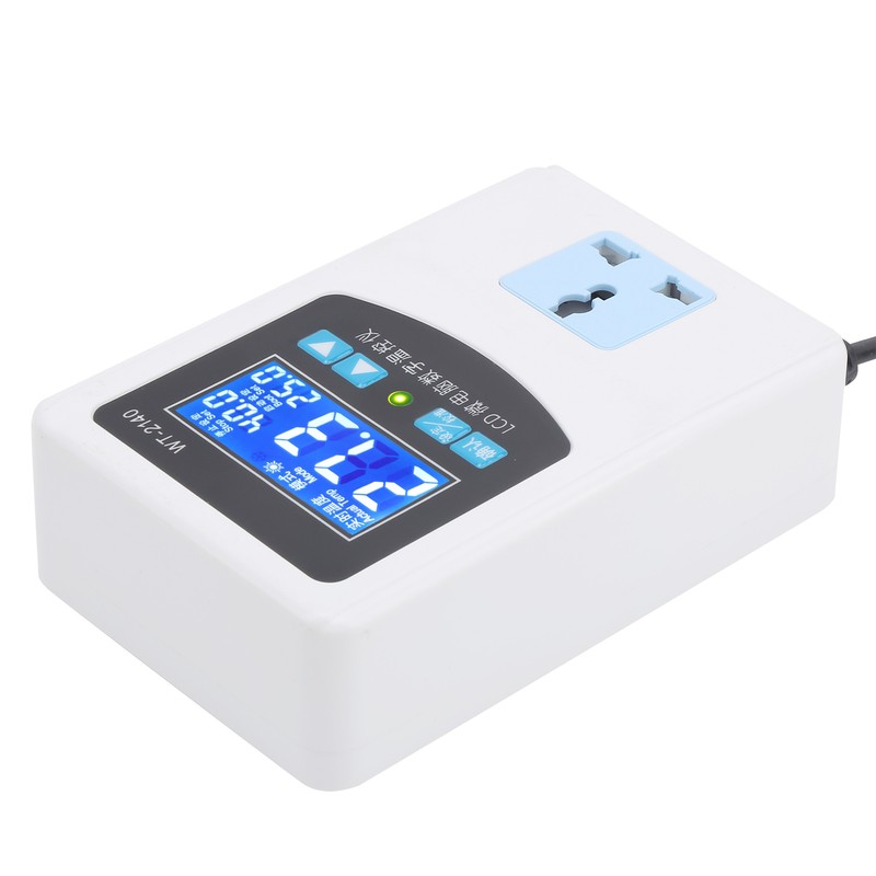 Temperature Controller Digital Microcomputer Intelligent Thermostat Protector Switch 1500WUS Plug