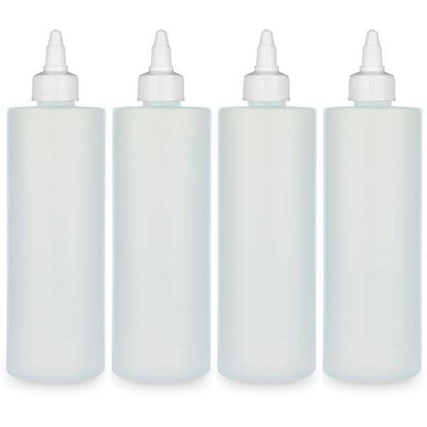 BRIGHTFROM Condiment Squeeze Bottles, 16 OZ Empty Squirt Bottle with