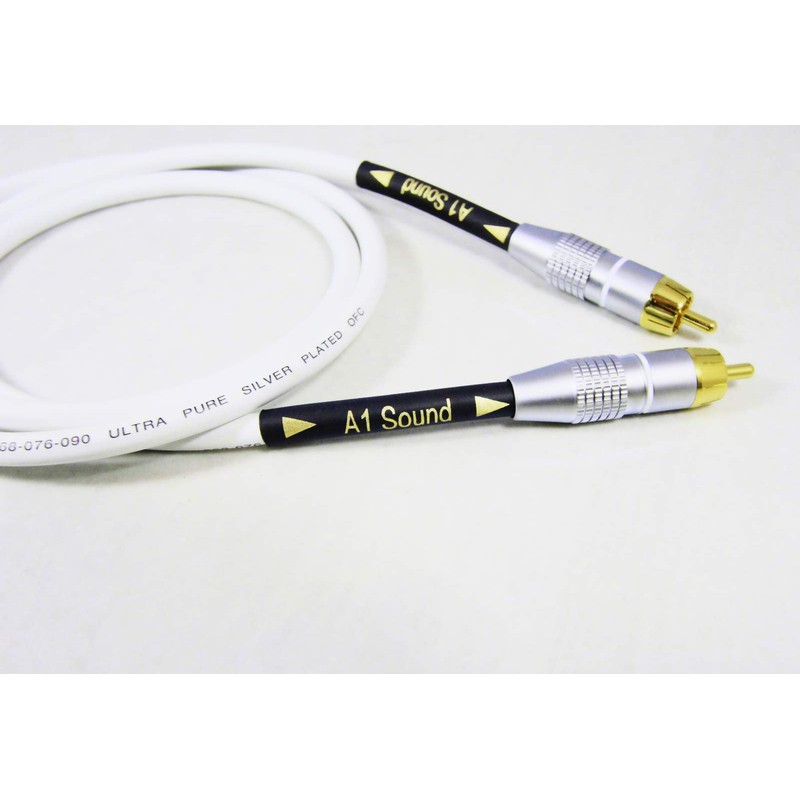 A1 Sound Van Damme White Ultra X Subwoofer Cable 2