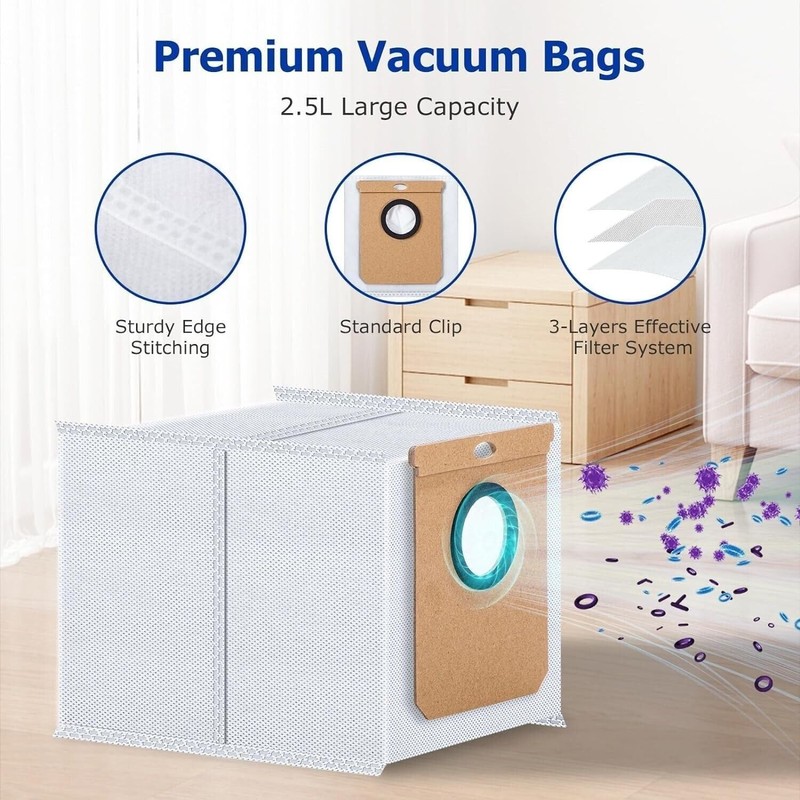 [10 Pack] iDeer Life Replacement Vacuum Carbon Dust Bags -