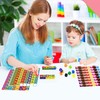 100 Math Linking Cubes, Math Cubes with 320 Reusable Stickers