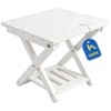 Leafory 2-Tier Folding Outdoor Side Table, Heavy Duty HDPE Patio