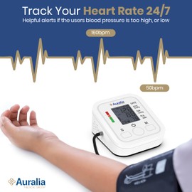 Blood Pressure Monitor with Arrhythmia Detection Arm Fully Automatic Blood Pressure & Pulse Measurement, Colour-Coded Risk Indicator