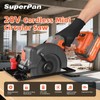 20V 6.0Ah Cordless Mini Circular Saw, 6700RPM, 4-1/2" Blade, 2