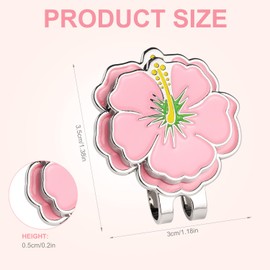 Magnetic Golf Ball Marker with Hat Clip, Flower Shape Golf Ball Marker Magnet Golf Ball Marker Hat Clip Golf Bag Accessories Gifts for Men Women Golfer