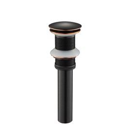 KIBI Pop-Up Drain Stopper for Bathroom Sink Without Overflow | Full Cover Design Lavatory Vanity Drain | Durable Solid Brass Construction for Long-Lasting Performance (Oil Rubbed Bronze, KPW103)