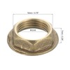 sourcing map G3/8 Pipe Fitting Hex Flange Lock Nut Locknut
