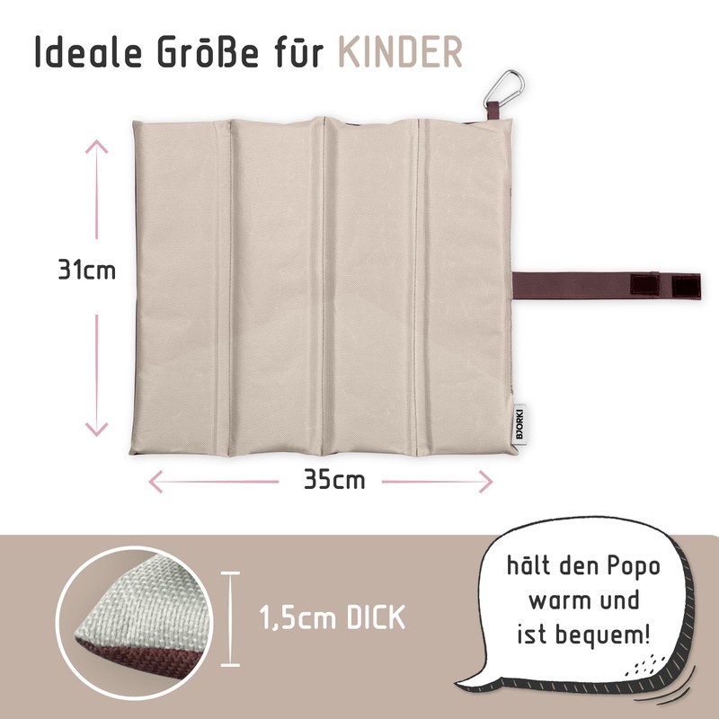 BJORKI® Children's Seat Cushion, Foldable Outdoor with Optimal Cold and
