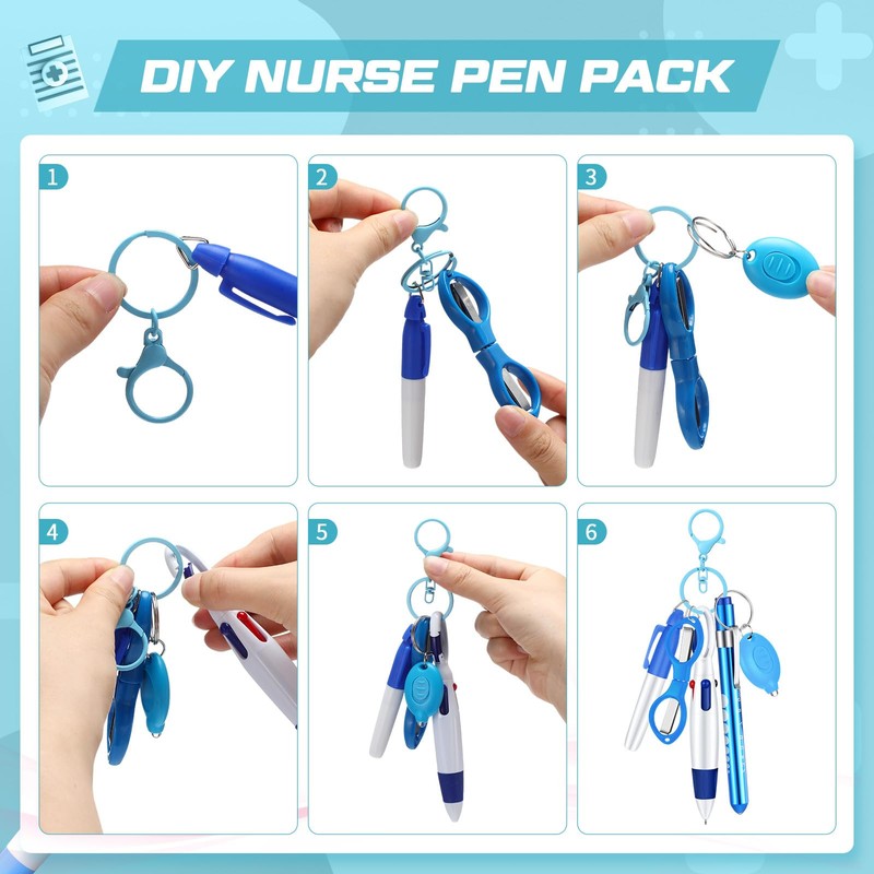 MotiMind 6 Pcs Nurse Pen Set Include Permanent Marker Pen