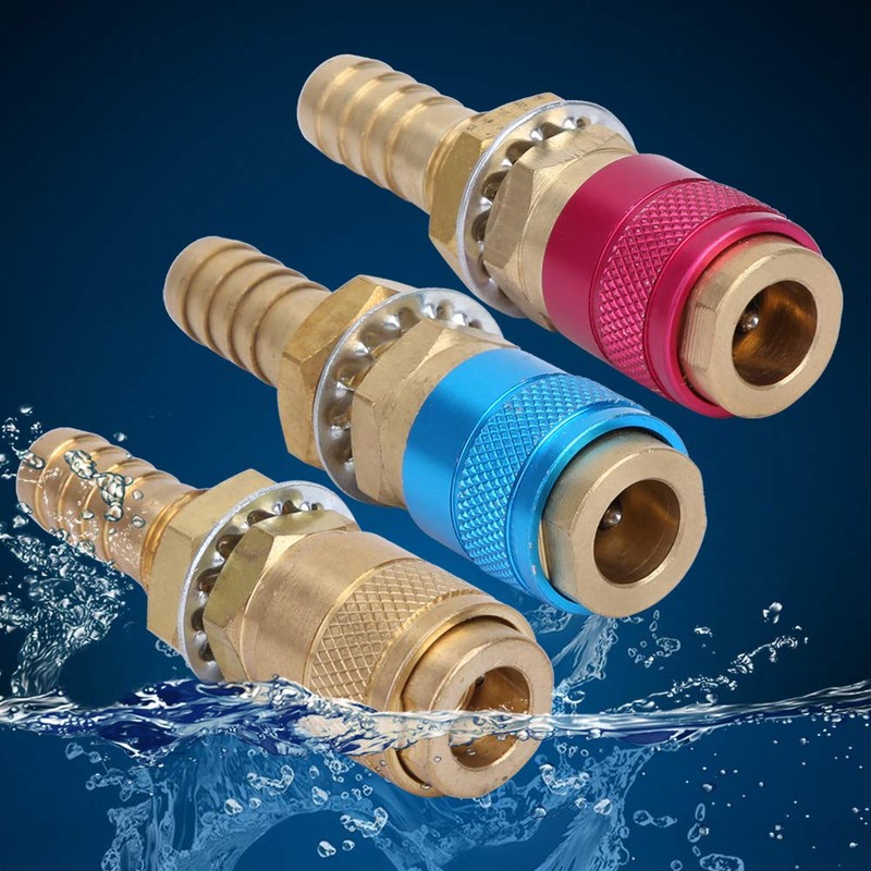 3Pcs M10 Gas Adapter Argon Quick Connect Fittings, Connector Fitting