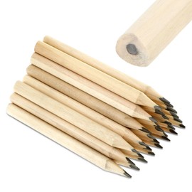 Teaaha Pack of 30 Wooden Pencils, Short Hexagonal Pencils with Eraser, Half Pencil for Preschool Children, Toddlers, Nursery, School, Home, 9.5 x 0.7 cm