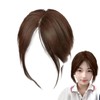 Middle Part Bangs,Middle Side Part Fake Hair Bangs Realistic -