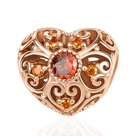 NUNUYAYA Women's Charm Bracelet 925 Sterling Silver Ball Pearl Flower Tree Fits Bracelet Necklace Charm Pendant for European Bracelets for Women Girls, Silver, Cubic Zirconia