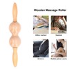 Wooden Meridian Massager Roll Stick Back Waist Neck Shoulder Spine