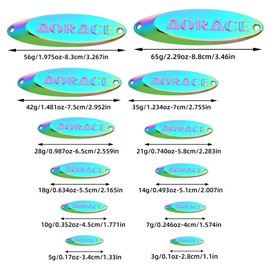 9pcs 7G Fishing Lures Spoons Fishing Metal Saltwater Treble Trout Lures Hard Metal Spinner Baits