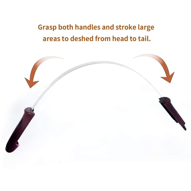 BOTH WINNERS Dual-Sided Shedding Blade with Stainless Steel Blade De-Shedding