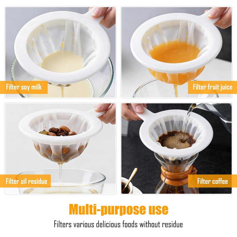 Yooyan Sieve Set 6 Pieces Fine, Ultrafine Nylon Fine Sieve