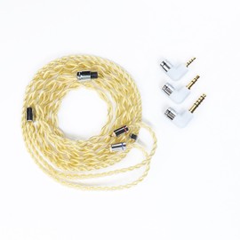 ARTTI A3 Pure Earphone Cable 2.5/3.5/4.4mm 3in1 Plug 4 Cores 288 Strands Silver-Plated 7N OCC Copper 2pin/MMCX/QDC Detachable Earbuds Cable, IEM Replacement Upgrade Cable (QDC Straight)