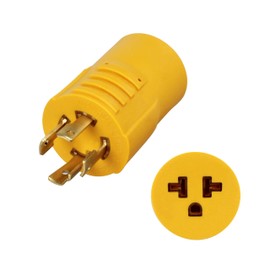 HOLEPU NEMA L14-30P to 5-15/20R or 6-15/20R Generator Adapter Plug, 30 Amp to 20 Amp 240V 30A 4-Prong Locking Generator
