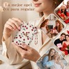 Cartera para Mujer Pequeña Bifold Compacta con Cremallera,Cereza