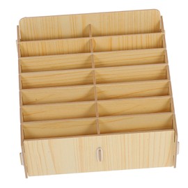 MAGICLULU Wooden Cell Phone Organizer with Compartments Multifunctional Desktop Storage Box for Office and Classroom Sturdy Construction for Efficient Space Management