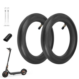 YHTSPORT 10 x 2 E Scooter Hose, 10 Inch Tubes, Double Strength Replacement Hose, Straight Valve, 2 x 10 Inch Tubes, with 2 Tyre Sticks + Support Cover