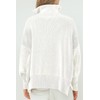 Lynkiss Women's Oversized Sweater Long Sleeve 1/4 Zipper Collar Drop