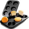 Muffin Tray 6 Cups 2 Pack Non Stick Deep Sturdy