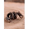 Battle-Merchant Beard Bead / Dreadlock Bead Bronze Two-Headed Dragon /