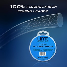 UMT Ghost Fluorocarbon Fishing Line 40lb 55 Yards Invisible Leader for Saltwater and Freshwater Abrasion Resistant, Ultra Durable