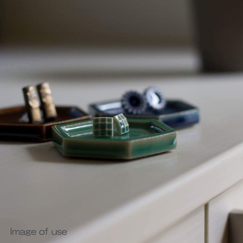 B&Dminoyaki MAM-SETC Mino Yaki Bean Plate Pair Set, HEX, Mint