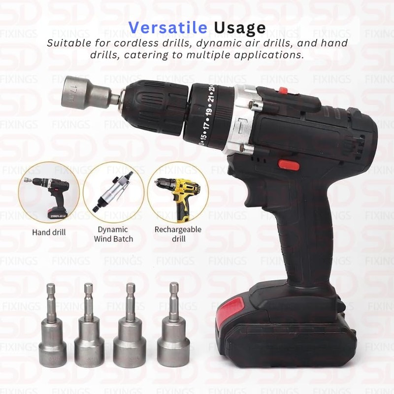 8-19mm Quick-Change 1/4 inch Hex Shank Metric Magnetic Socket Screwdriver