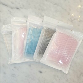 Real Beauty Micro Brush Cotton Swab (Round) Stick Type 500 pieces (1 bag of 100 pieces, 5 bags), 100 pieces, 5 pieces / 리얼뷰티 마이크로 브러쉬 면봉 (둥근형) 스틱형 500개입 (1봉100개입 5봉), 100개입, 5개