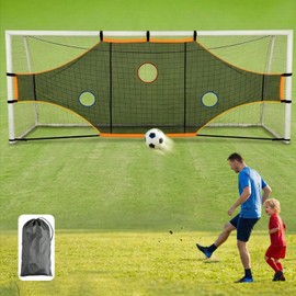 Sensch Soccer Goal Target Net, 16x6ft - Turn Training into a Game with 7 Scoring Zones | Durable All-Weather Backyard Soccer Net for Family Fun & Skill Boost-ONLY NET
