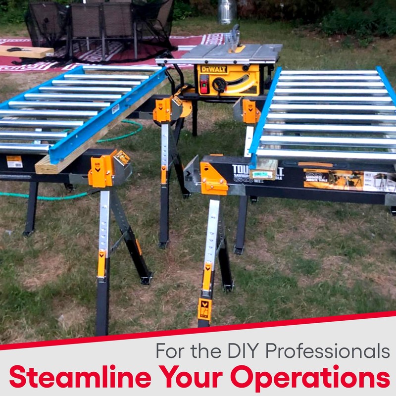 Light-Duty Gravity Conveyor with 1.5" Dia Galvanized Steel Rollers, 12"