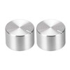 sourcing map 2 x Aluminium Volume Control Potentiometer Knurled Shaft