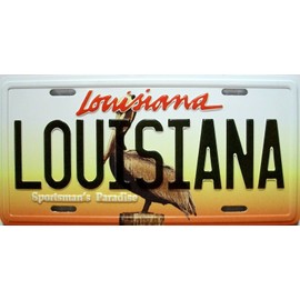 Louisiana State License Plate Novelty Fridge Magnet