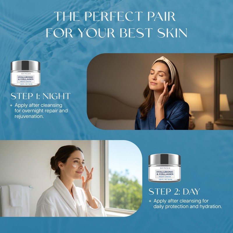 Skin 2.0 Hyaluronic Acid & Collagen Face Moisturizer – Deep