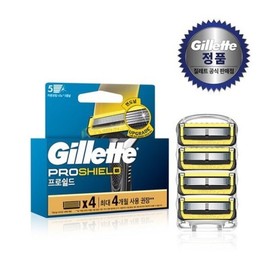 Gillette ProShield Yellow Razor Blades 4-Pack / 질레트 프로쉴드 옐로우 면도날 4입